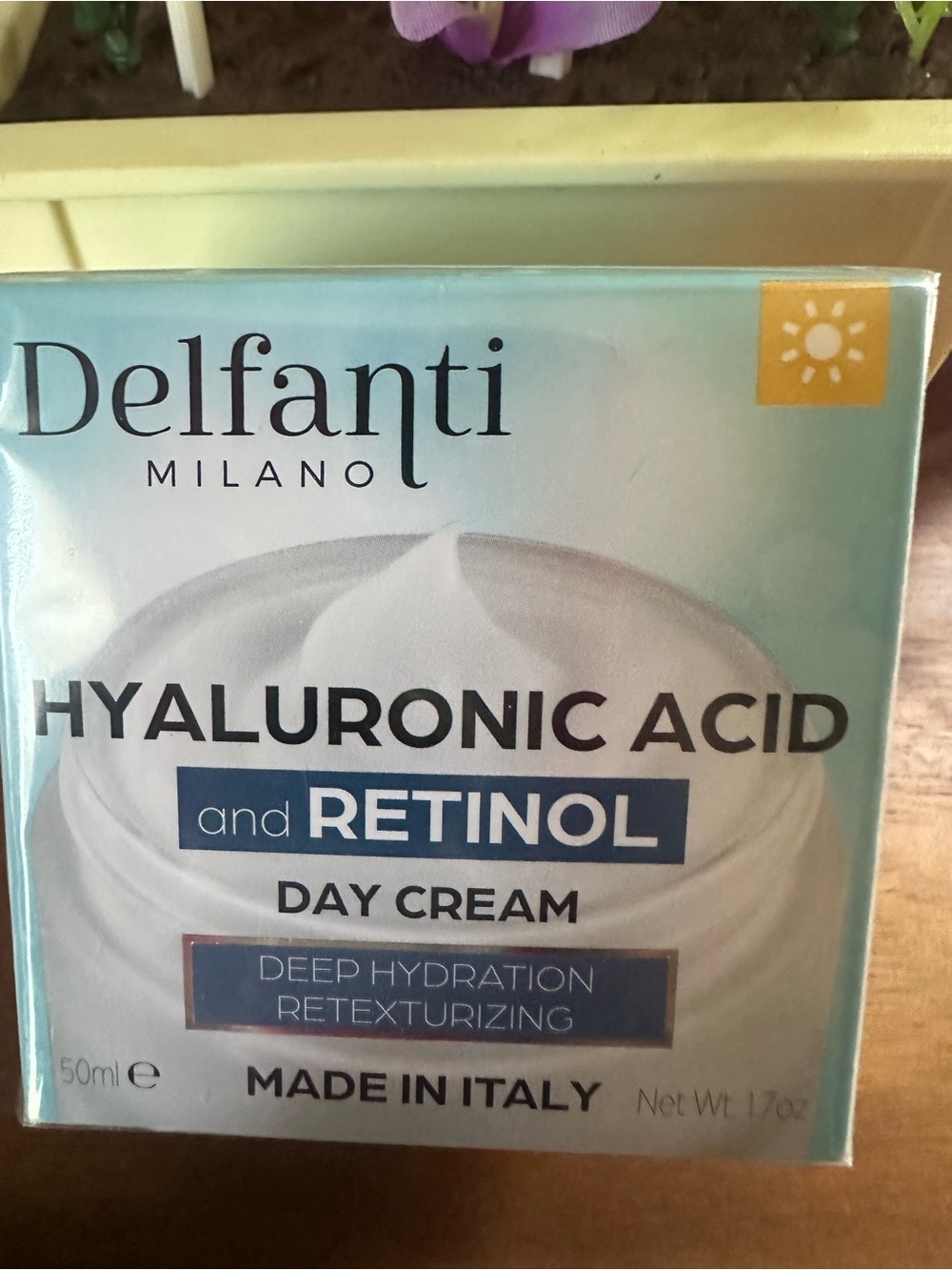 Delfanti Hyaluronic Acid & Retinol Day Cream 50ml Anti Aging Moisturizer NEW